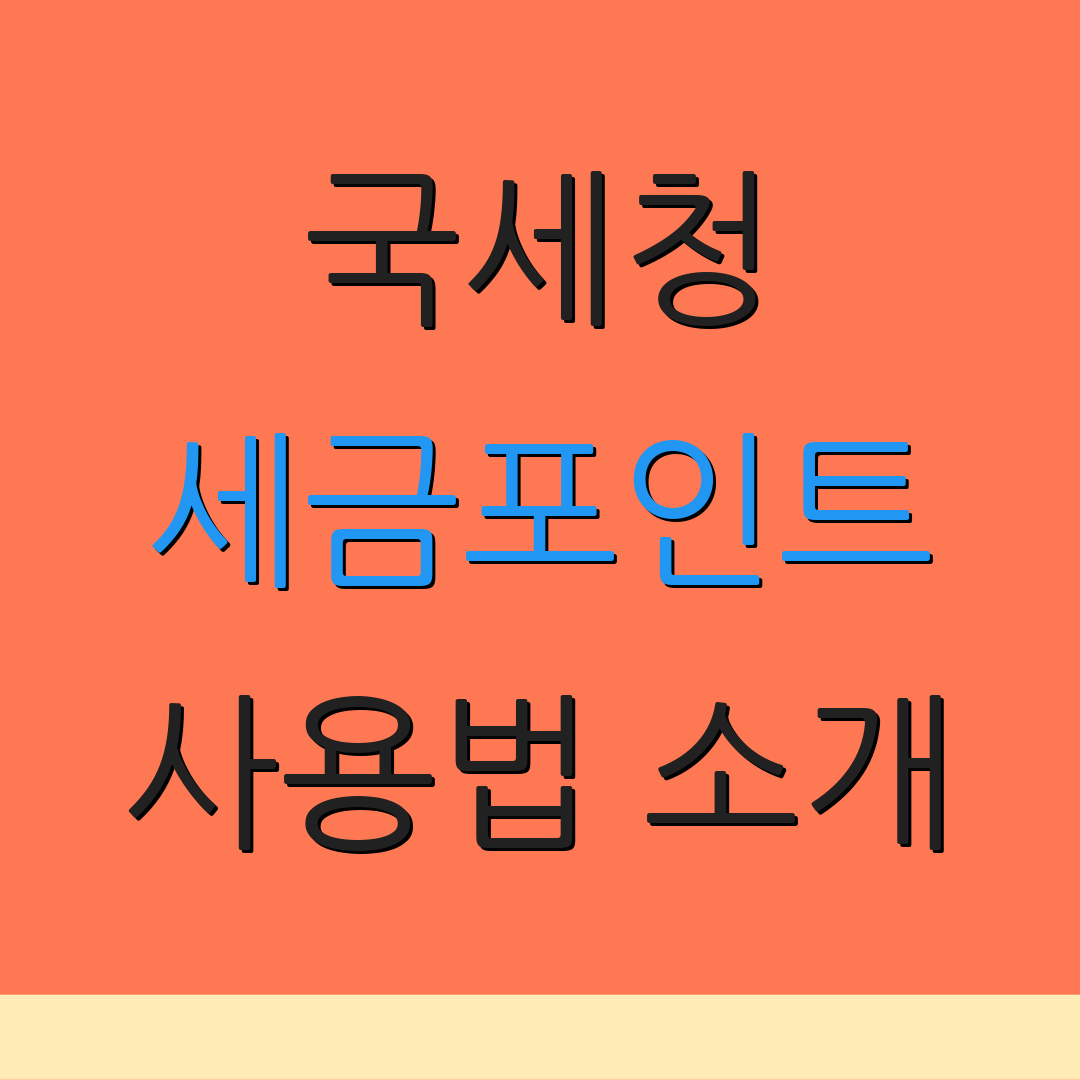 국세청 세금포인트 사용법 소개 | 환급 확인 방법 | 세금 신고 절차