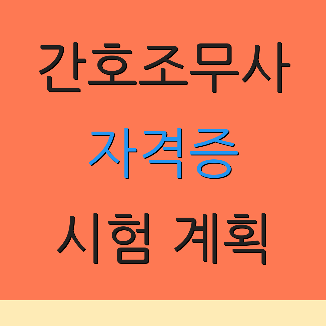 간호조무사 자격증 시험 계획 | 자격 요건 | 응시 절차