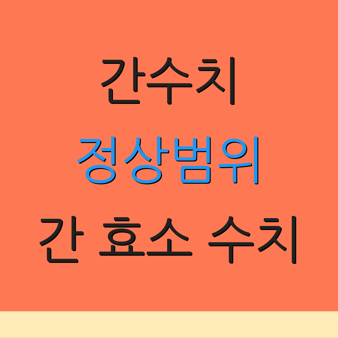 간수치 정상범위 간 효소 수치 | 간 기능 검사 | 간 건강