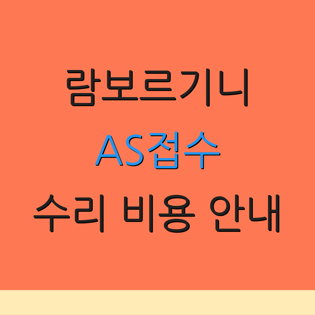 람보르기니 AS접수 수리 비용 안내 | 정비 서비스 신청 | 수리 절차 안내